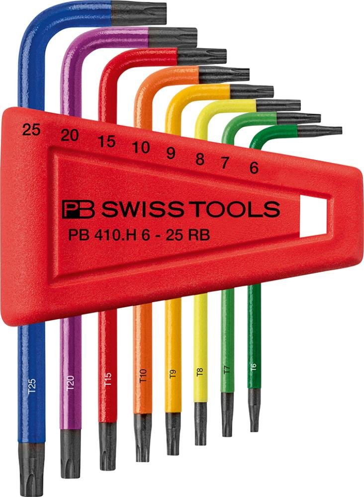 Winkelschraubendreher- Satz im Kunststoffhalter 8-teilig T6-T25 Rainbow PB Swiss Tools