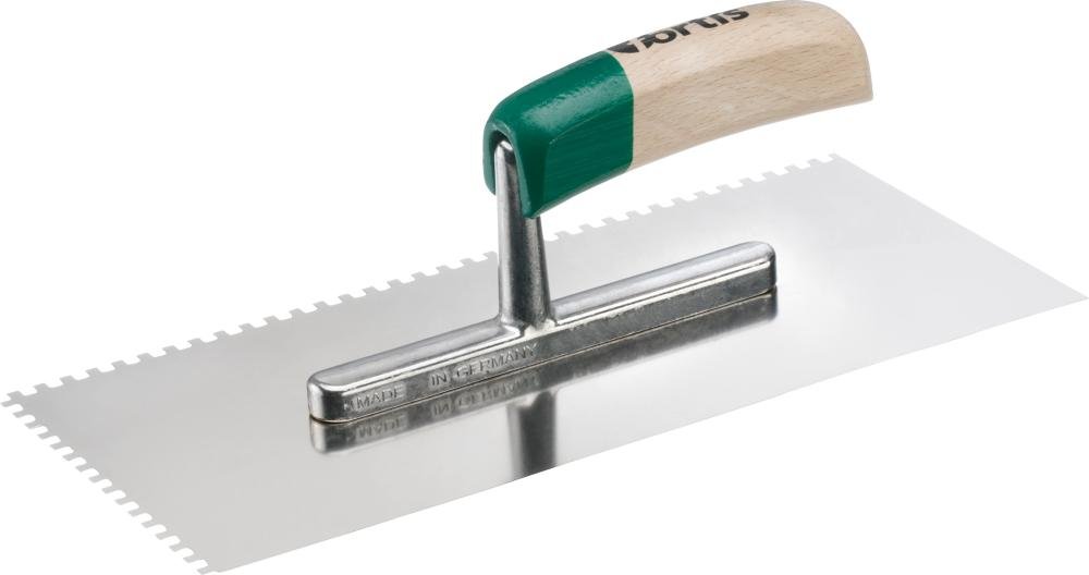 Glättekelle gezahnt rfr. 280x130mm 4x 4mm FORTIS
