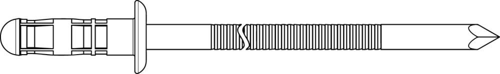 Blindniet PolyBulb Alu/Stahl Flachrundkopf 4,8x16mm GESIPA