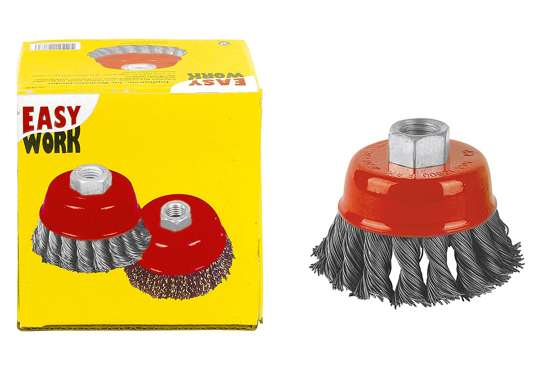 EW Topfbürste m. Schaft M14 Stahldraht