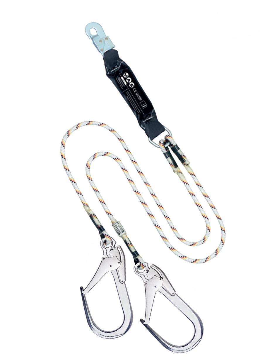 MAS Bandfalldämpfer TWIN mit Kernmantelseil 12 mm