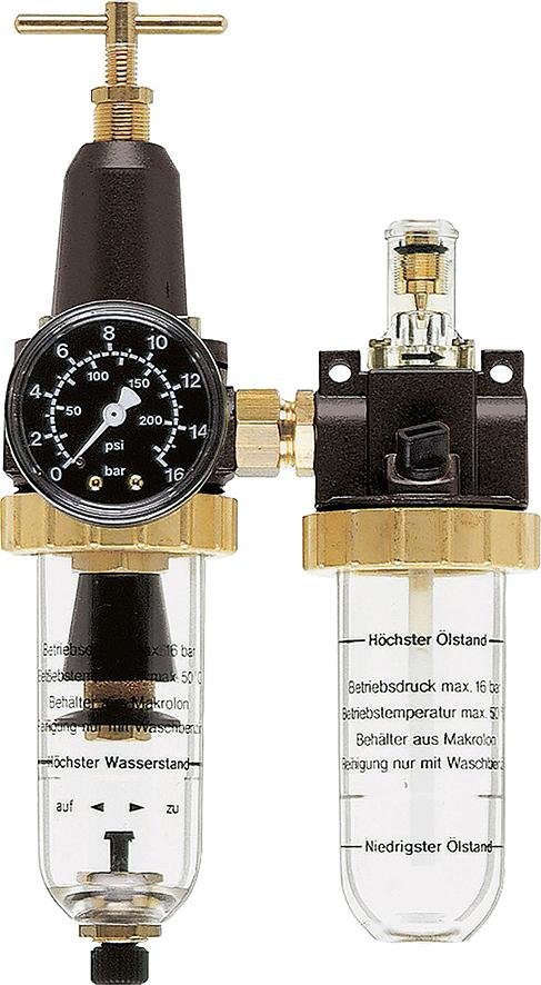 Wartungseinheit 2tlg. BR Standard, G1/2" DN15, BG 40, PC-Behälter, EWO