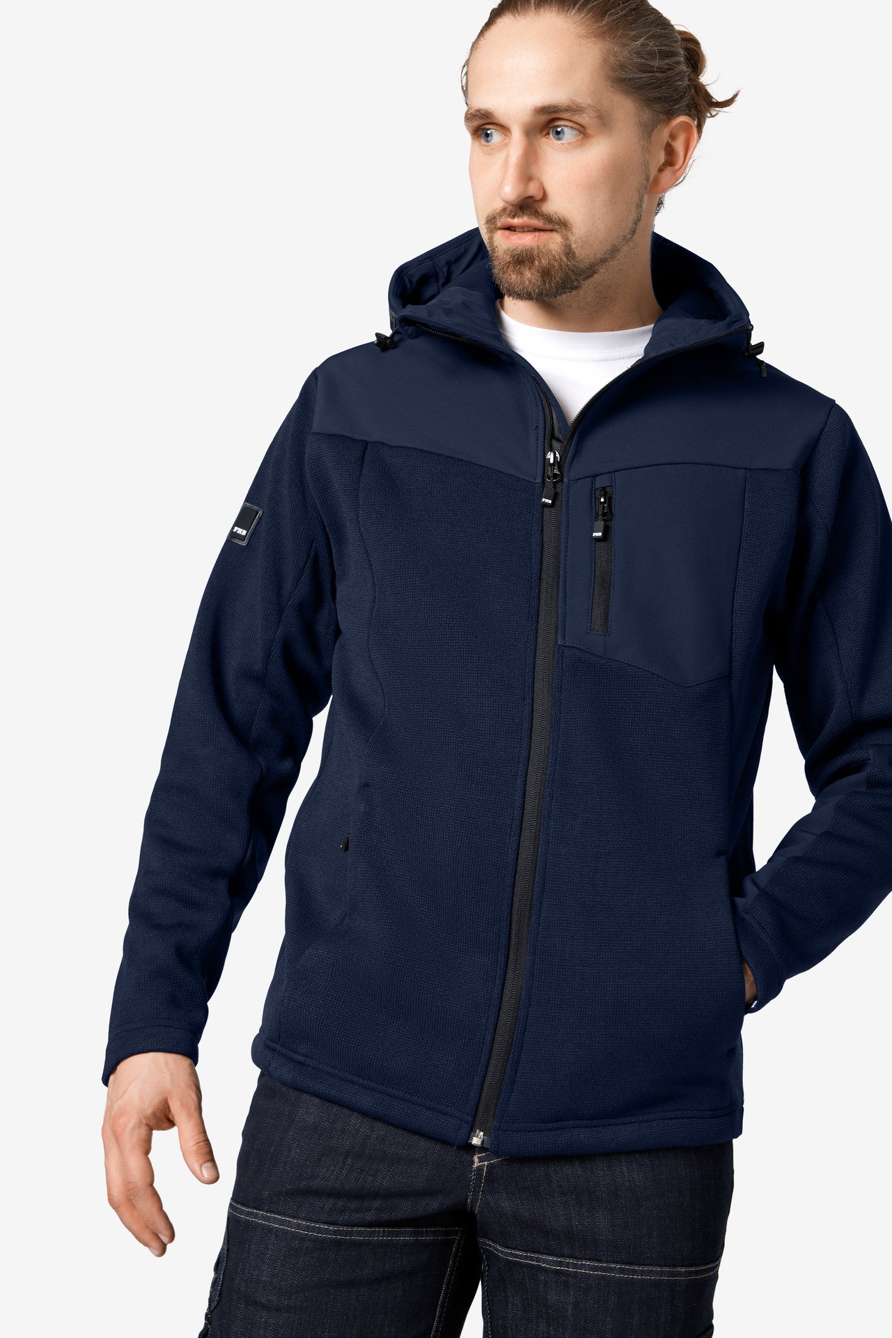 FHB Hybrid-Softshell Jacke Maximilian, blau