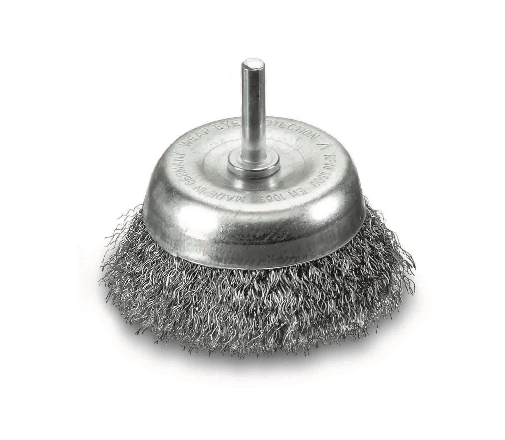 Topfbürste m. Schaft 6 mm Ø Stahldraht