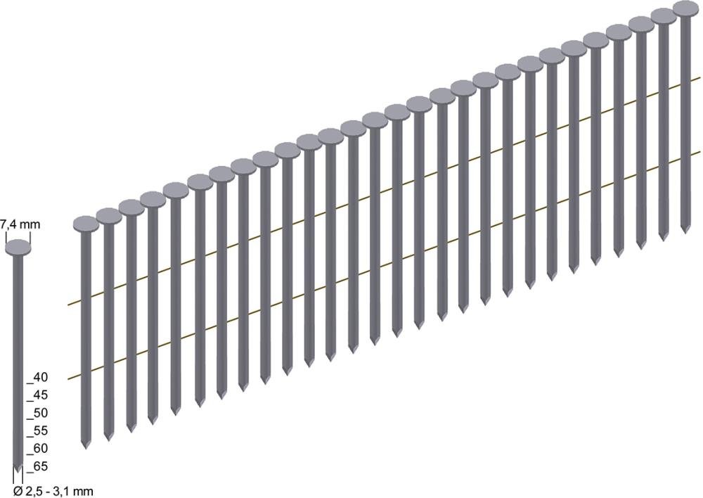 Prebena Coilnägel Typ CNW-31/90 BK, glatt