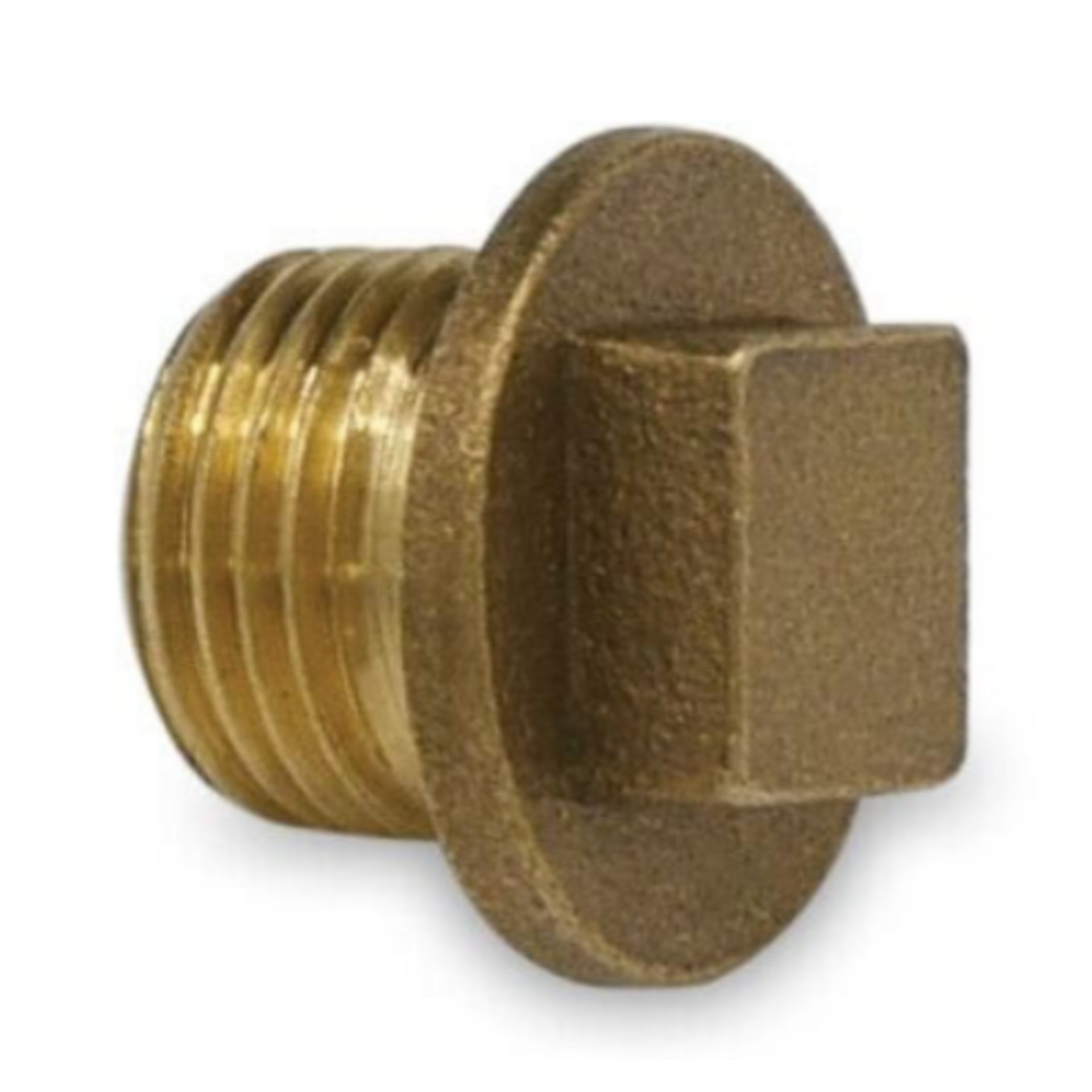 Stopfen mit Rand und vierkant, messing - Nr. 290