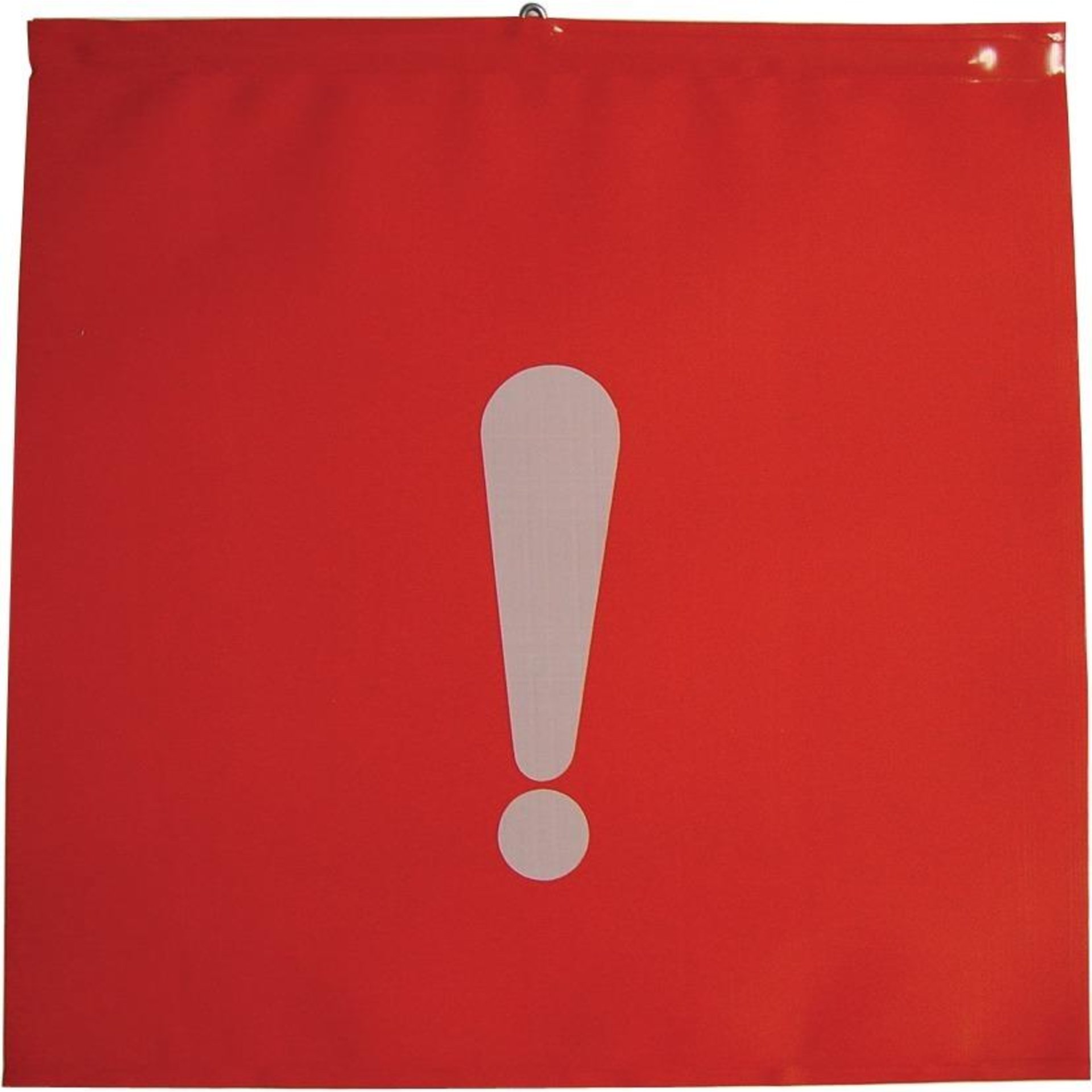 Warnfahne, rot, Kunststoffblatt mit Ausrufezeichen