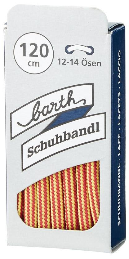 Schnürsenkel, 120 cm, rund, gelb-rot
