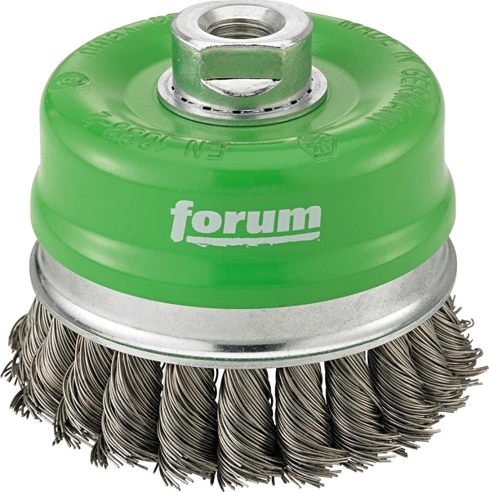 Topfbürste rostf. M14 80x0,50mm gezopft FORUM