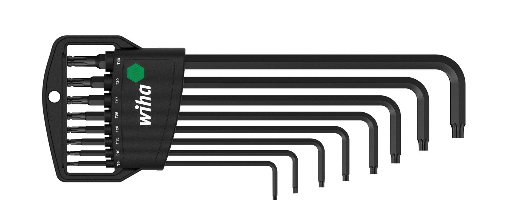 Wiha Stiftschlüssel Set im Classic Halter TORX® Kugelkopf 8-tlg. schwarzoxidiert (32394)