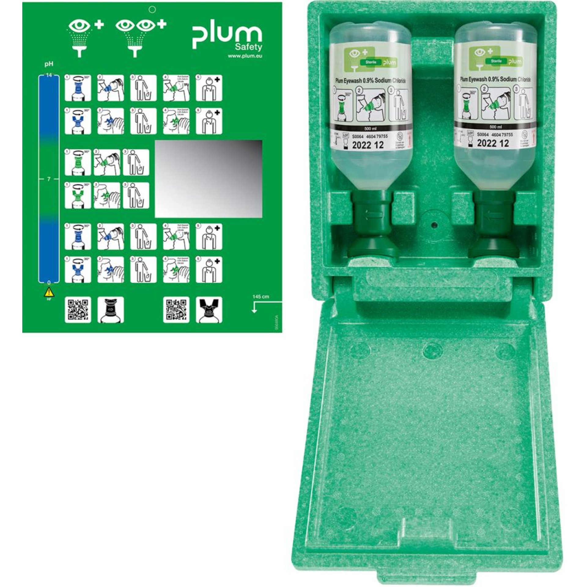 Plum Augenspülstation 4650, Wandbox, 2 Flaschen