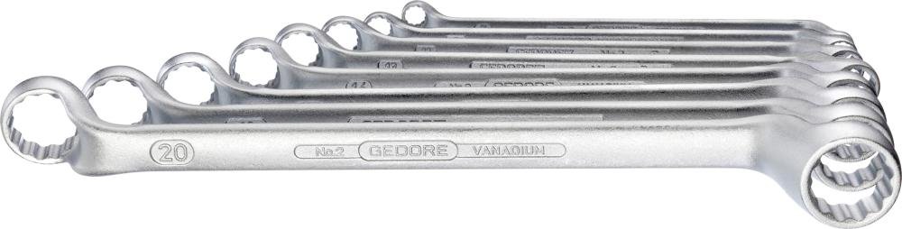 Doppelringschlüssel-Satz DIN838 6-22mm 8-teilig in Karton Gedore