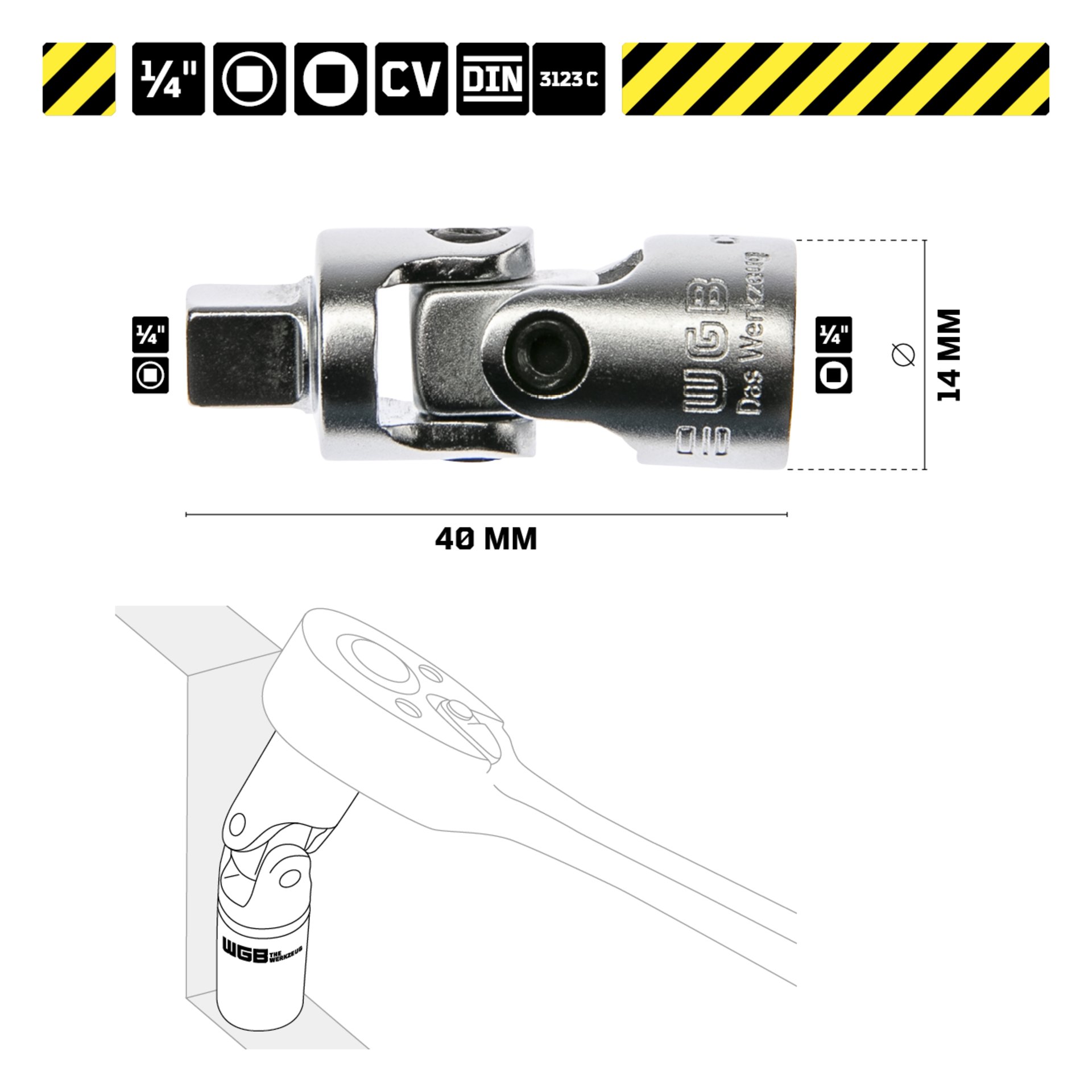 WGB Kardangelenk DIN 3123 C, CV, Nr. 509