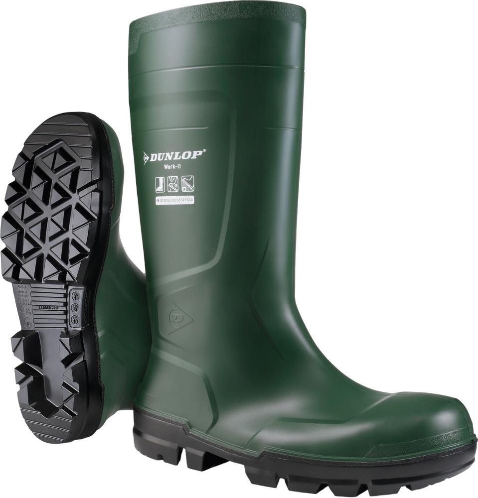 Stiefel WORK-IT FullSafety Heritage GreenPVC SR LO LG,S5,Gr.46 DUNLOP