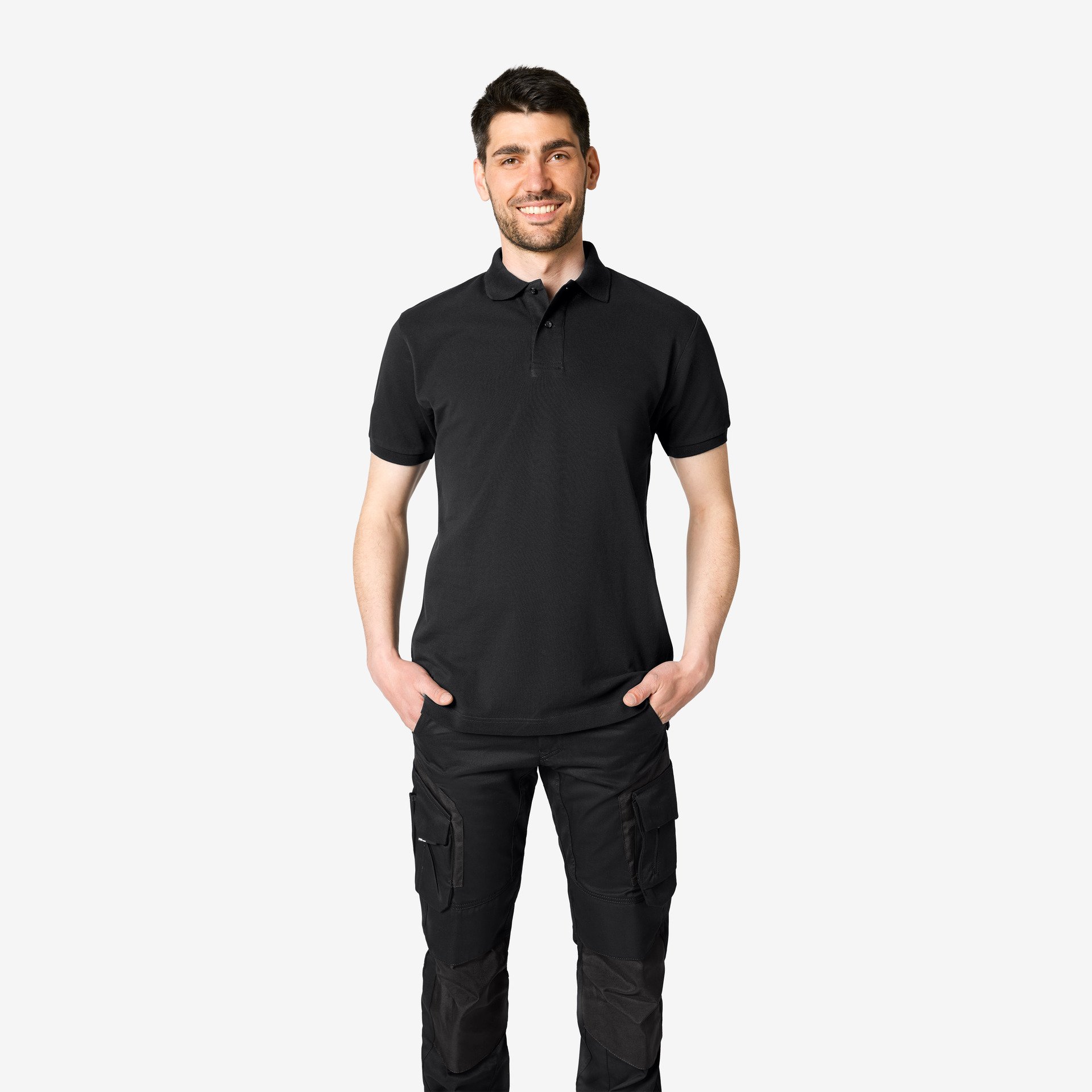 FHB Polo-Shirt Daniel, 180 g-m², schwarz