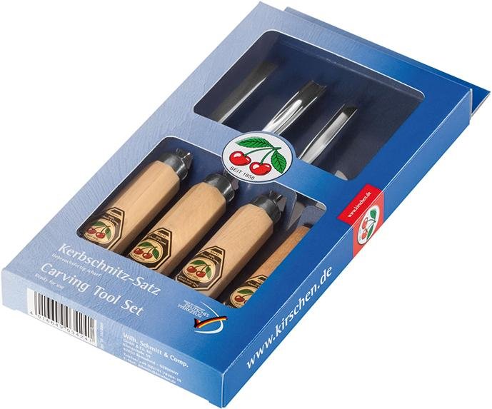 Kerbschnitzwerkzeug 4tlg.SB-Karton 3424 Kirsche KIRSCHEN