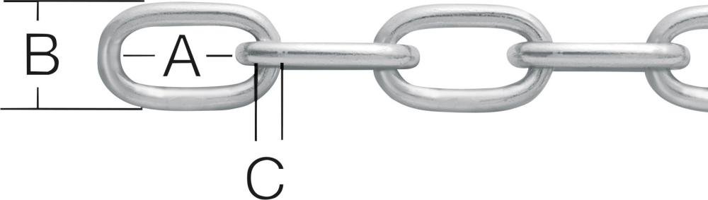 Rundstkette FormA 3mm verz. 30m