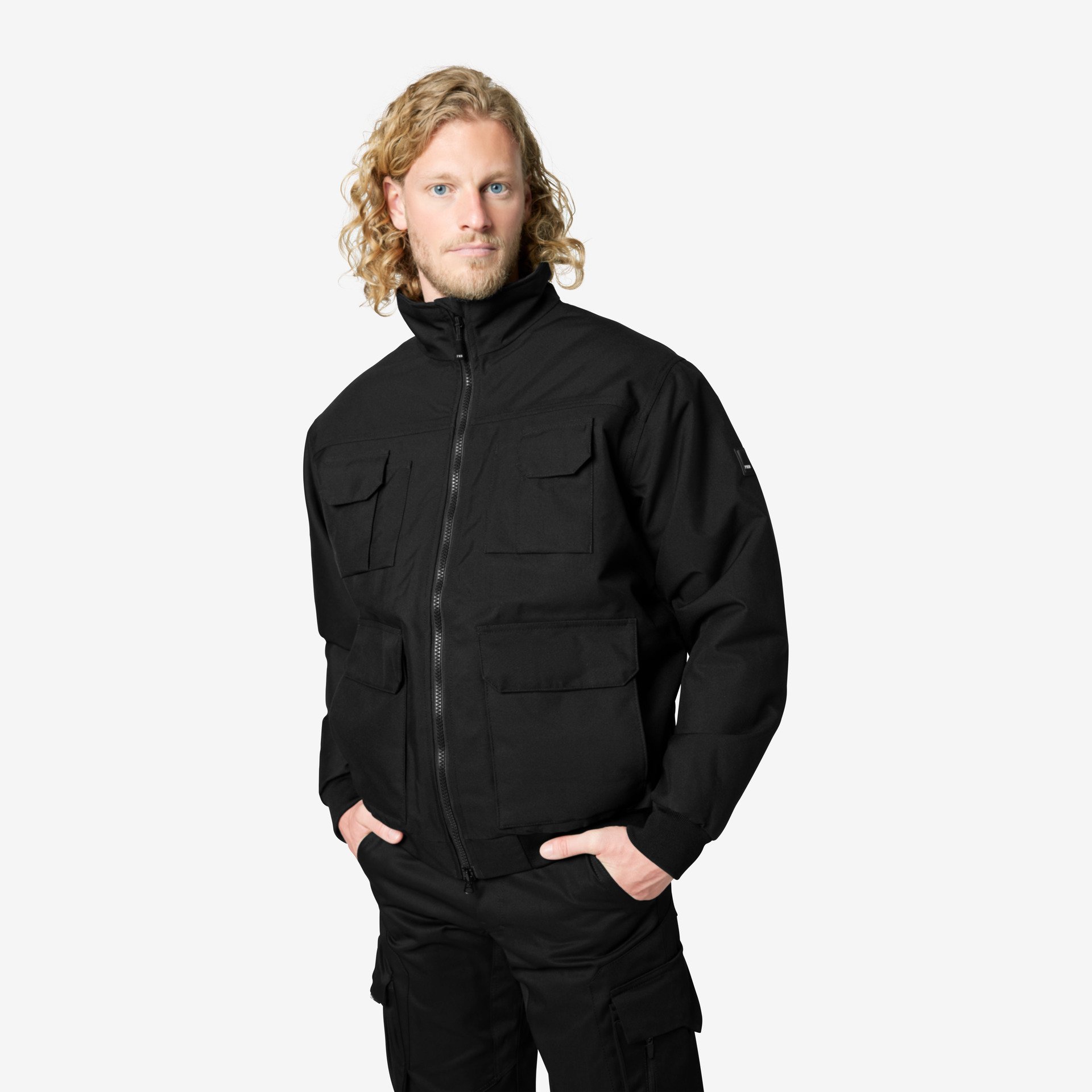 FHB Arbeitsjacke Oliver, wasserdicht, schwarz