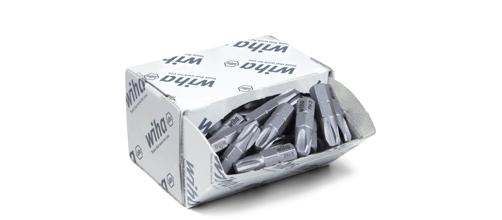 Wiha Bit Set Standard 25 mm Phillips (PH3) 50-tlg. 1/4" C6,3 in Großpackung (08049)